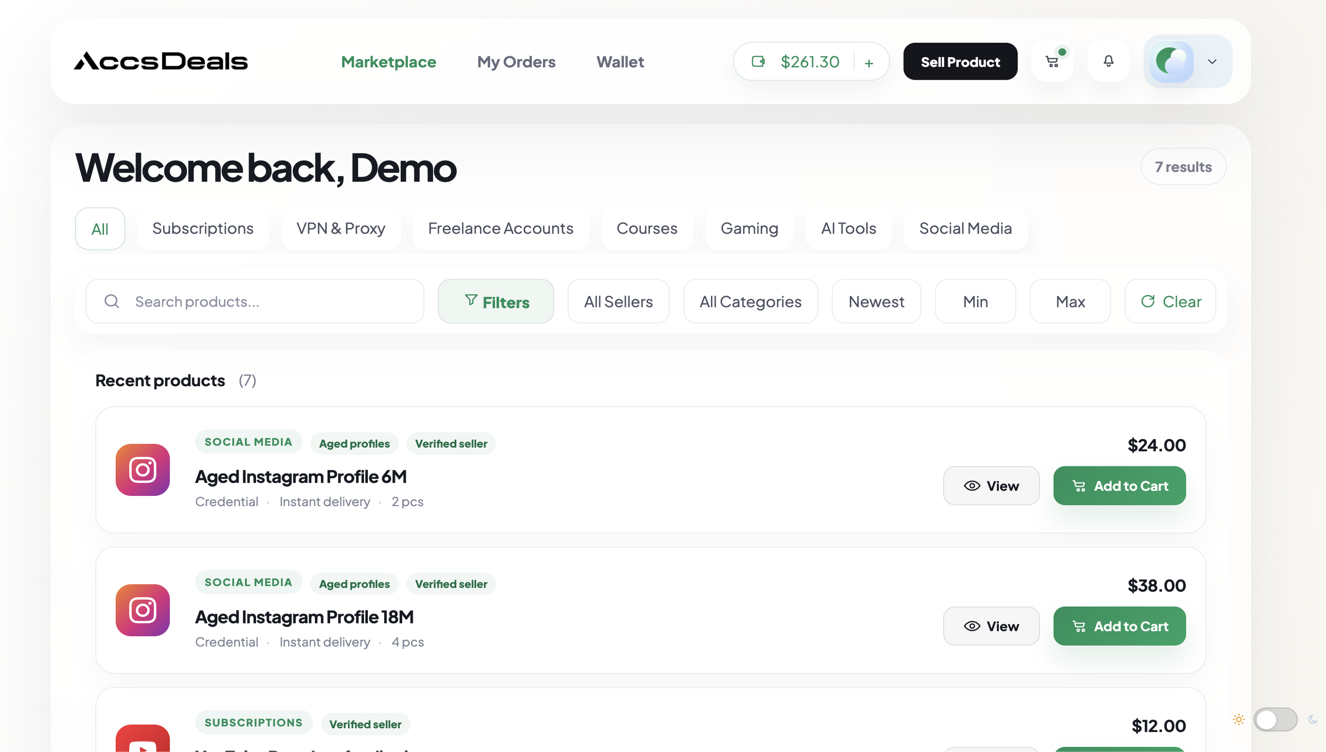 Dashboard UI